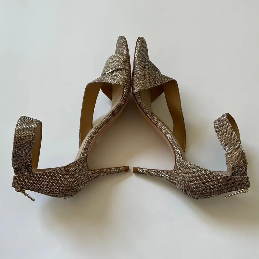 Antonio Melani Gold Shimmer Leather Jaydyn Sandal